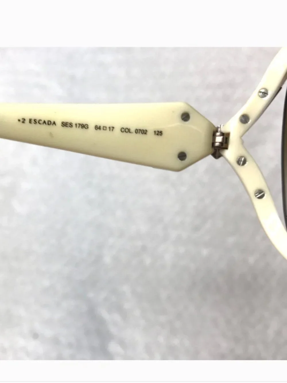 Authentic NEW Escada SES 1796 Square Light Cream Sunglasses.